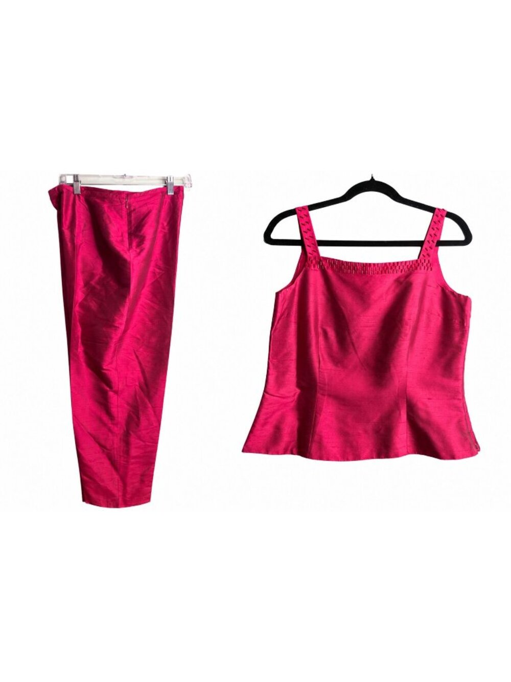 VTG Petite Sophisticate Silk 2 Pc Set Womens 10 Wedding Guest Formal Old Money